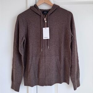 NWT Quince Mongolian Cashmere Full-Zip Hoodie Size S